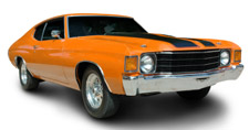 An orange Chevy Chevelle