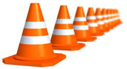 Orange traffic cones