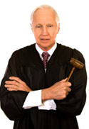 A judge with his gavel