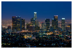 Los Angeles skyline at night