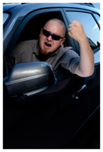 An angry motorist